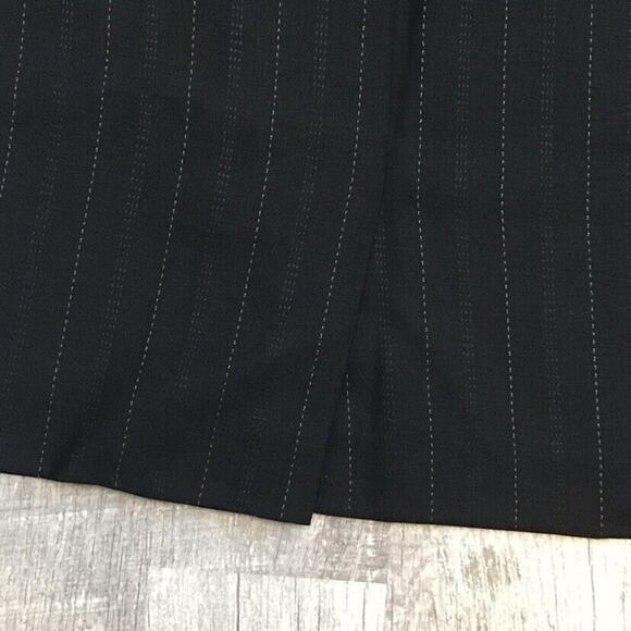 Giorgio Armani Le Collezioni Womens Black Pinstriped Pencil Skirt Sz 6 - Picture 11 of 12